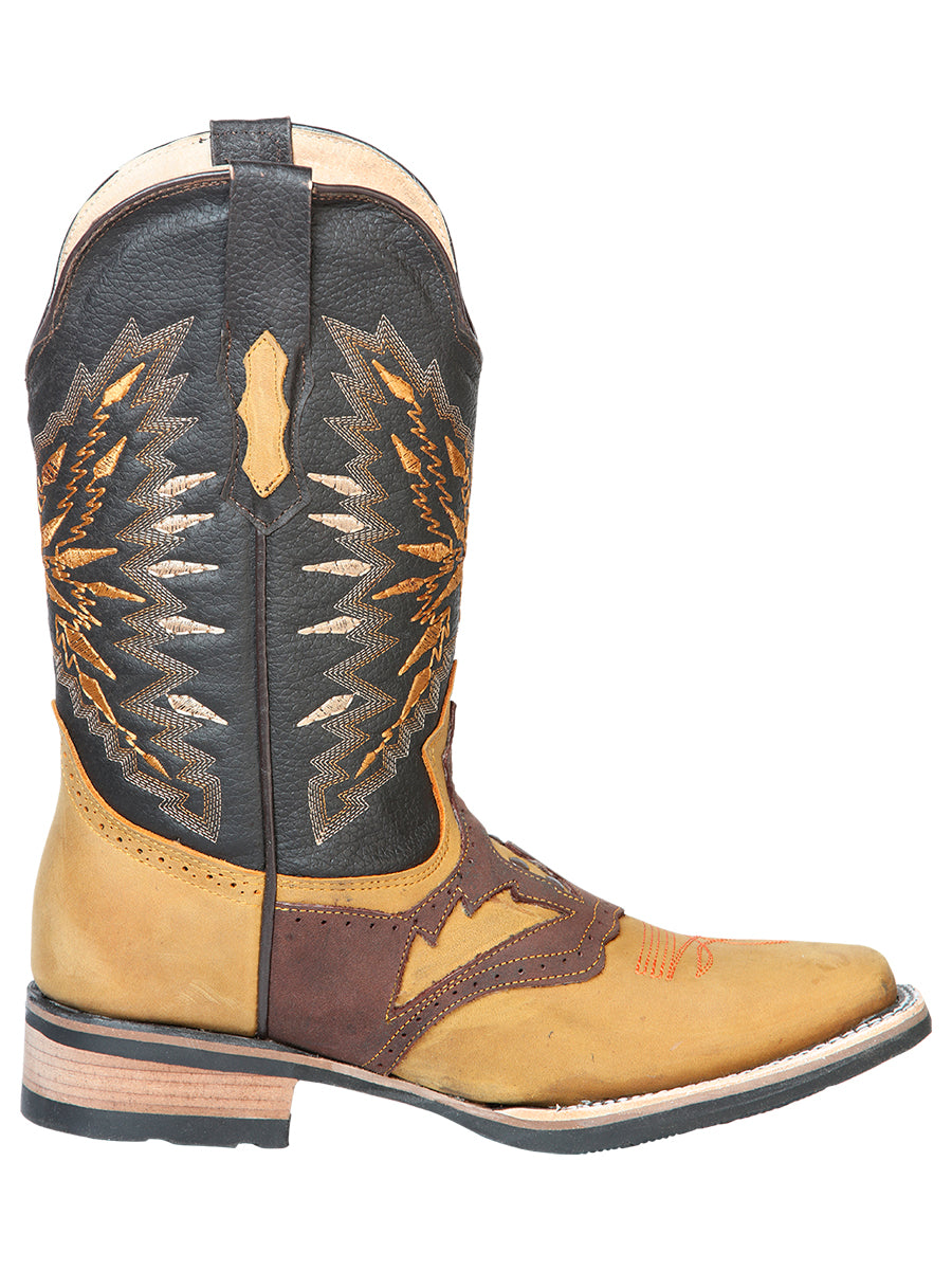 Rodeo Cowboy Boots with Genuine Leather Mask for Men 'El General' - ID: 126229