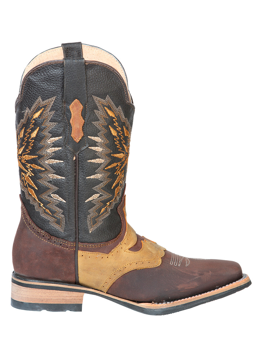Rodeo Cowboy Boots with Genuine Leather Mask for Men 'El General' - ID: 126232