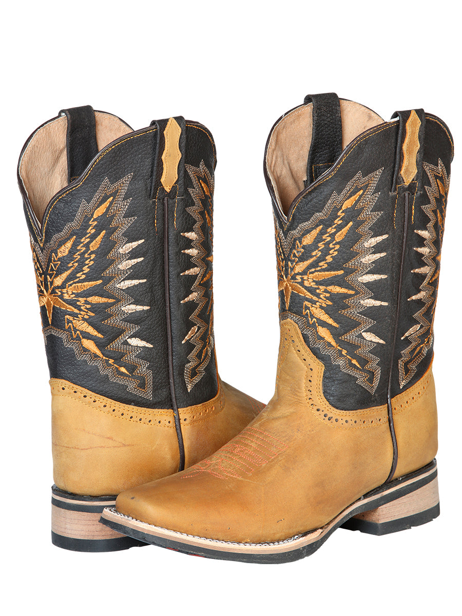 Classic Genuine Leather Rodeo Cowboy Boots for Men 'El General' - ID: 126233 Cowboy Boots El General
